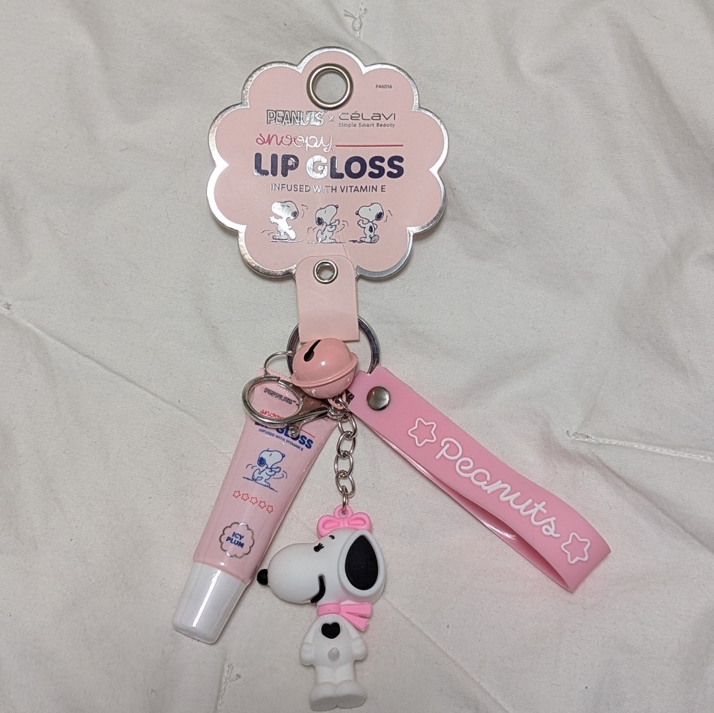 New Cevali X Peanuts Lip Gloss Keychain Set
